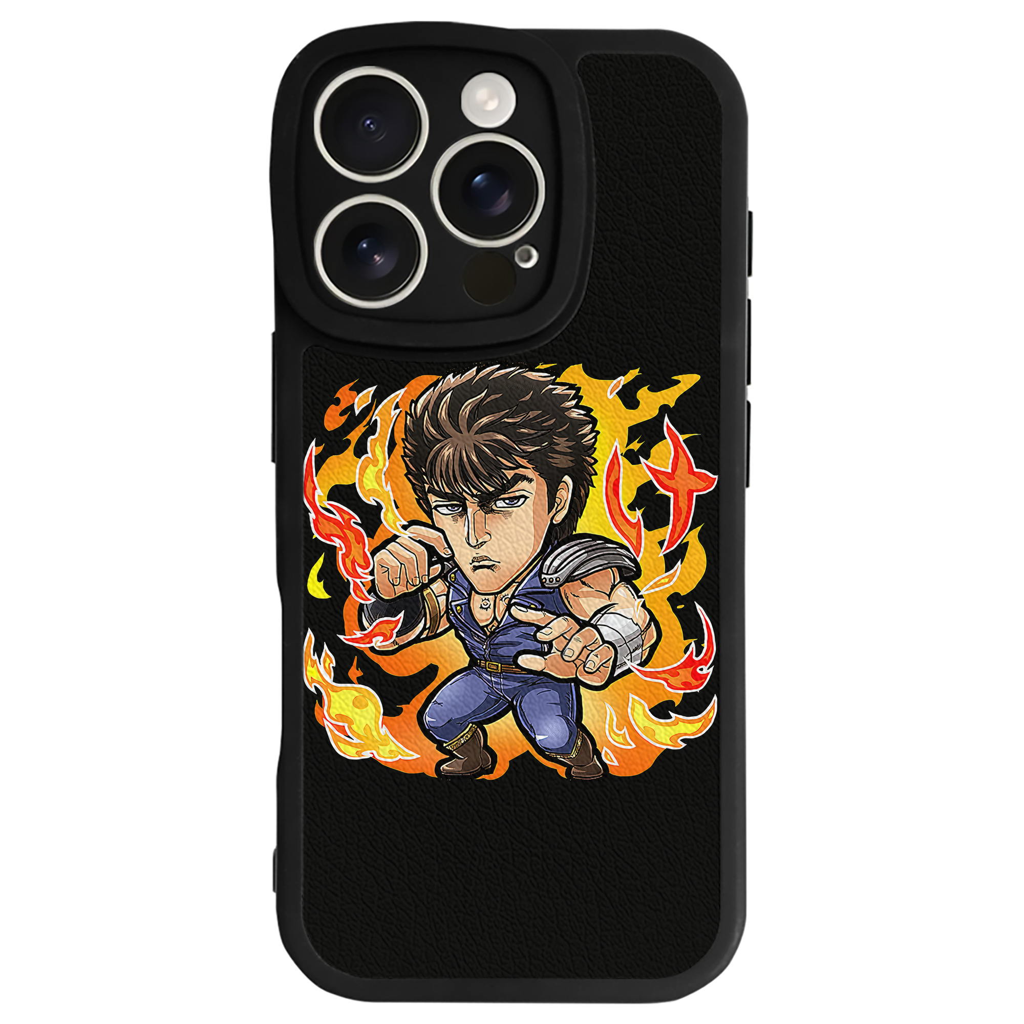 （画像用） 北斗の拳 Fist of the North Star 【iPhone 16シリーズ対応】シリコンスマホケース（レザー調） 材質：シリコン